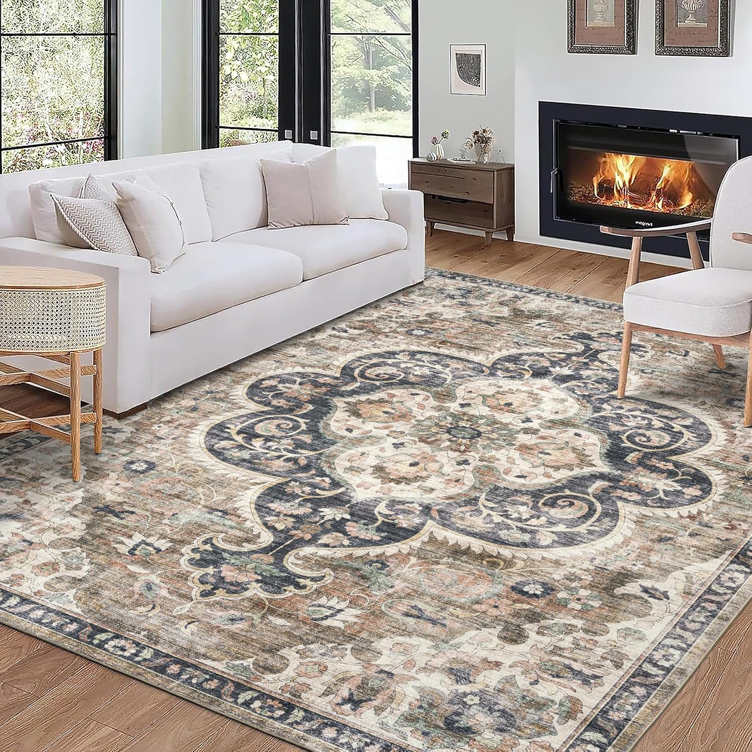 ReaLife Rugs Machine Washable Area Rug Runner for Any Space