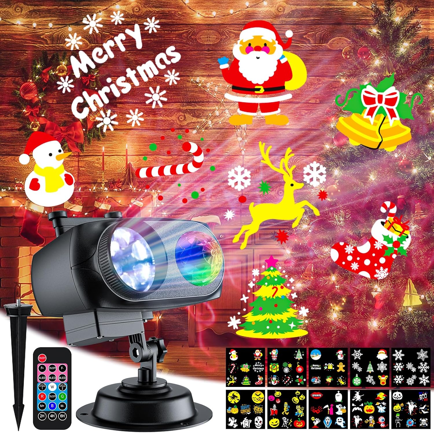 2-in-1 Holiday Projector - Year-Round Festive Ambiance!
