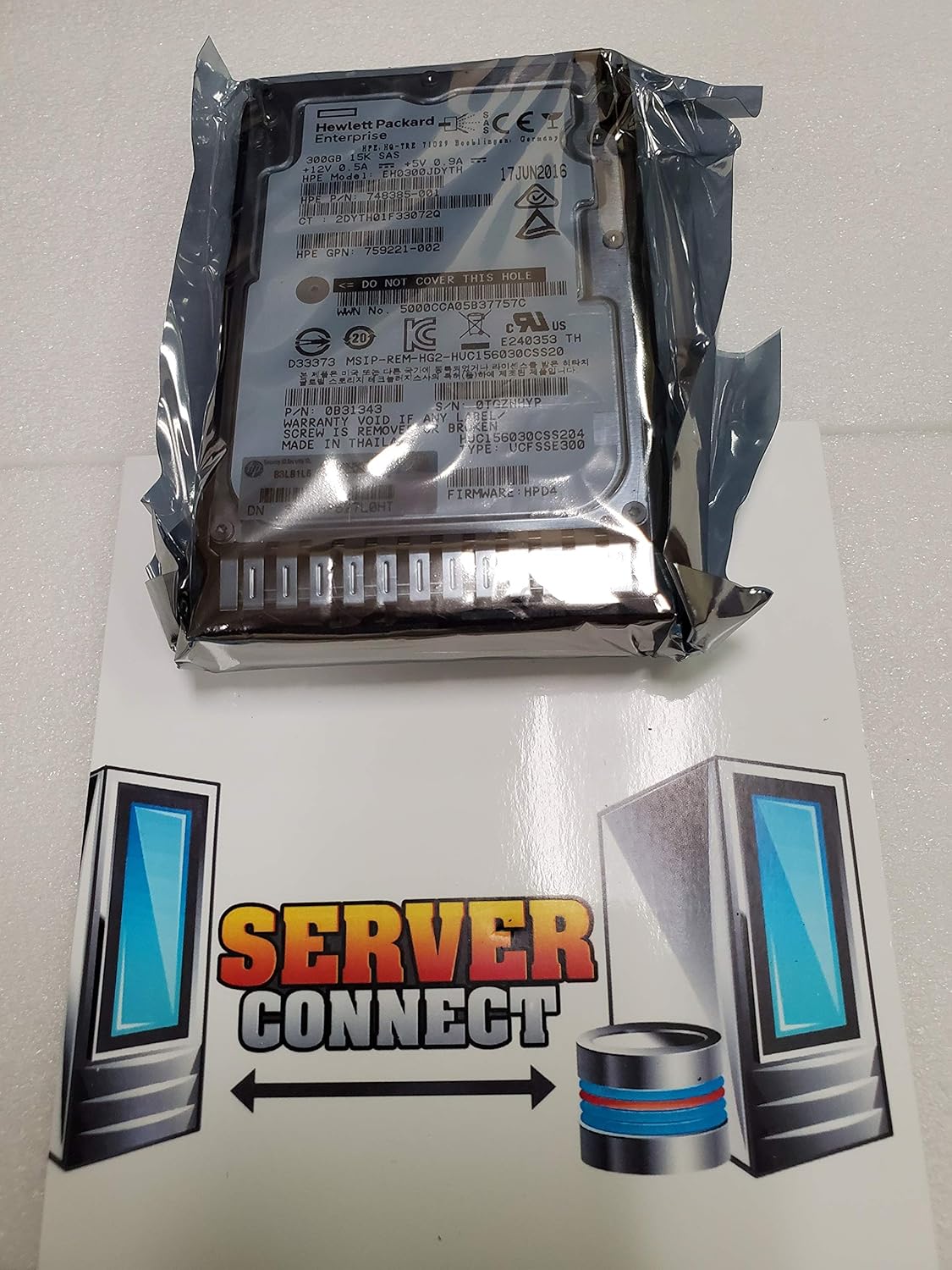 HPE 300GB 15K 12G LFF SAS SC Hard Drive for High Performance
