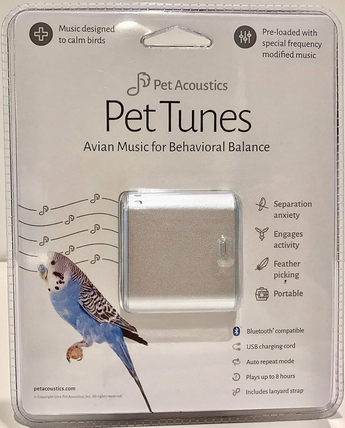 Pet Tunes Bluetooth Speaker with Calming Avine Music for Pets