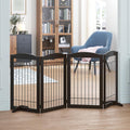 Freestanding Wire Pet Gate 30 in Tall - Foldable 4-Panel Gate
