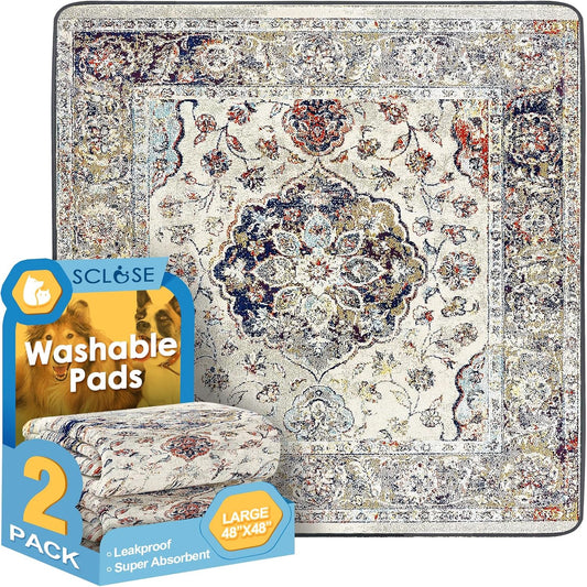 Washable Pee Pads for Dogs Large 48in x 48in Reusable Pads