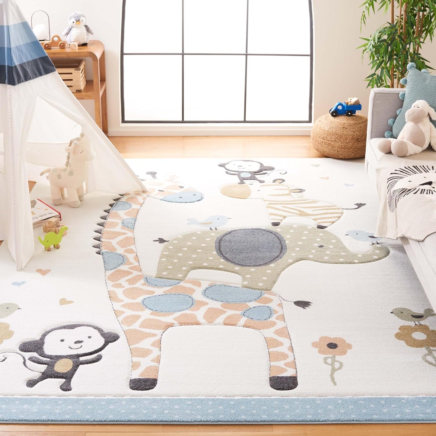 SAFAVIEH Carousel Kids Collection Area Rug - Perfect for Playrooms