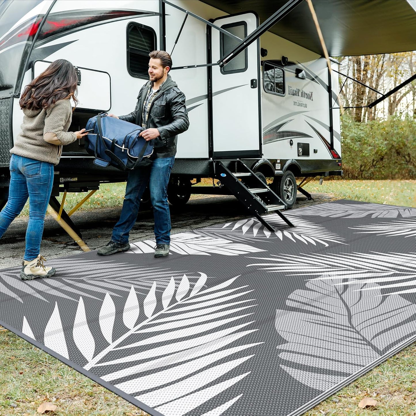 GENIMO Outdoor Rug 10ft x 20ft Waterproof for Patios and More