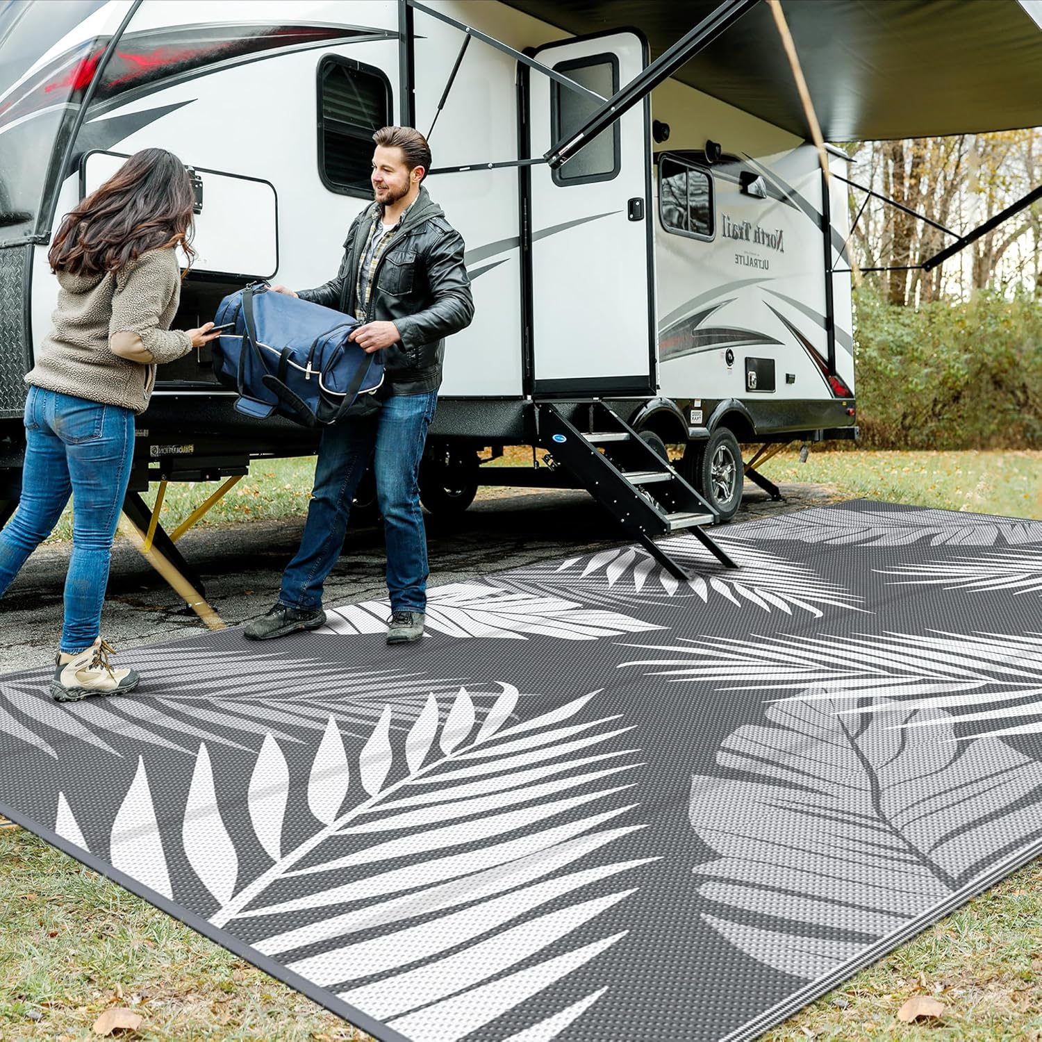 GENIMO Outdoor Rug 10ft x 20ft Waterproof for Patios and More