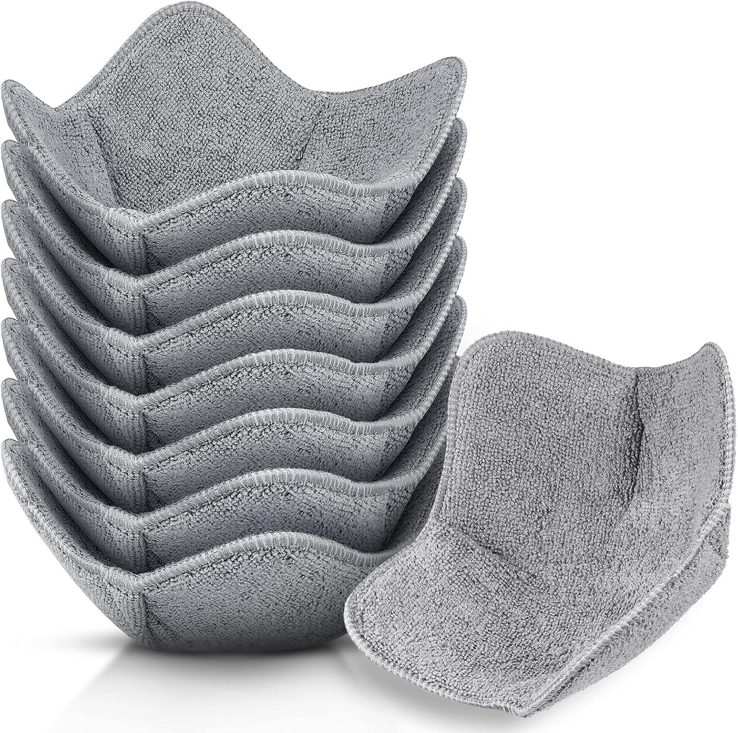 Stay Safe & Stylish: 8pc Microwave Bowl Holders (Grey)