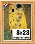 Antique Gold 8x28 Picture Frame.75 in Wide - Vintage Wall Frame