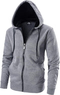 LAIWANG Men's Full Zip Fleece Hoodie - Upgraded Fit and Durable