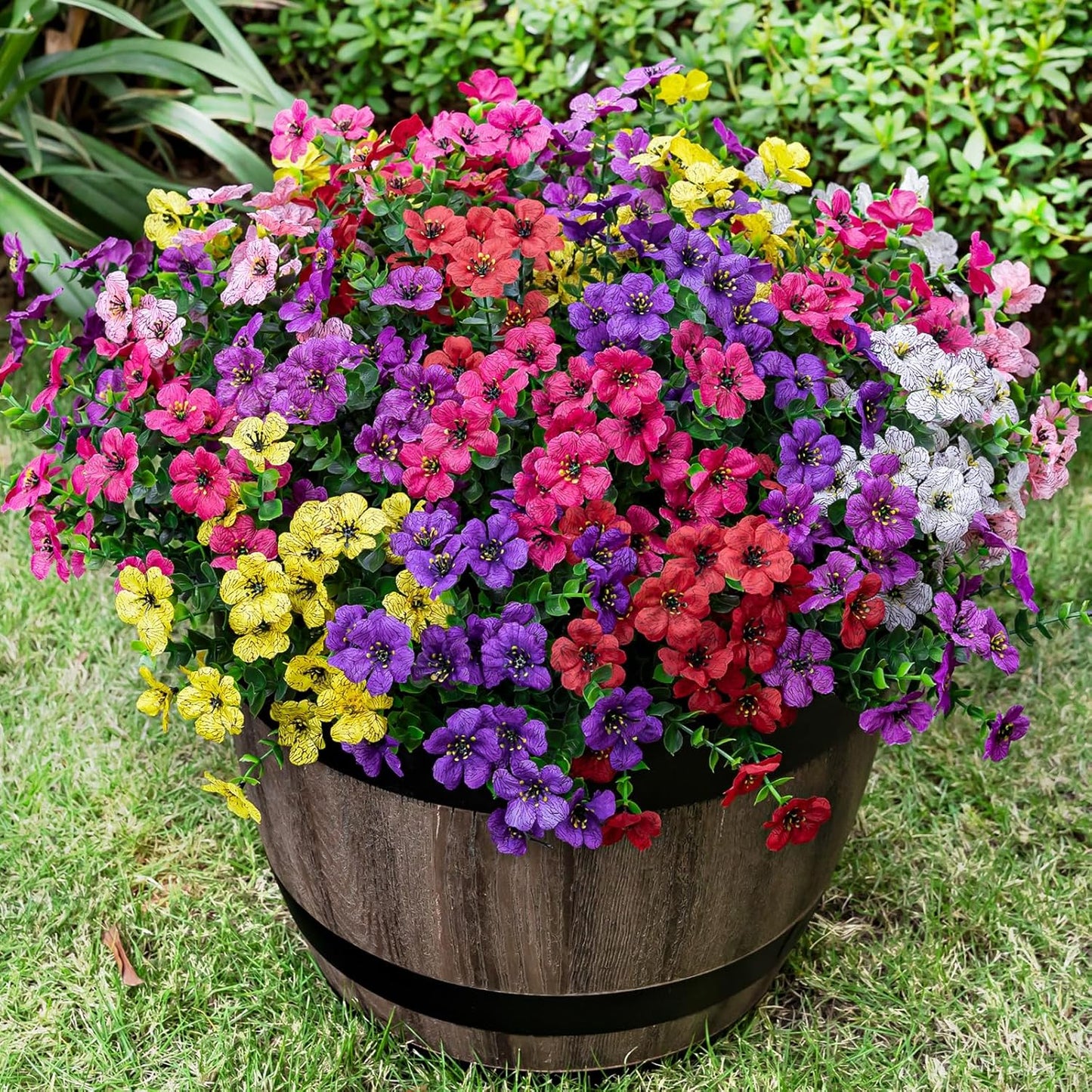 20 Bundles Artificial Flowers for Outdoor Spring Decoration