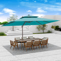9x12 FT Patio Umbrella Large Cantilever Rectangular Offset - Turquoise