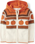 Gymboree Boys' and Toddler Long Sleeve Zip Front Hooded Sweater - Cozy