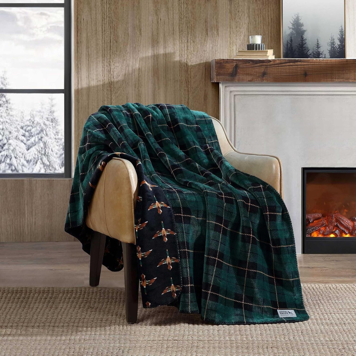 Eddie Bauer Throw Blanket - Ultra-Soft Reversible Bedding