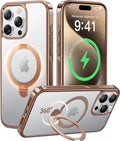 Desert Titanium 360 Polished iPhone 15 Pro Case with Spin Stand