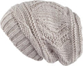 Lilax Knit Slouchy Oversized Soft Warm Winter Beanie Hat - Cozy Fit