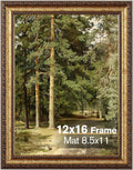 12x16 Antique Bronze Vintage Picture Frame - Ornate Wall or Tabletop