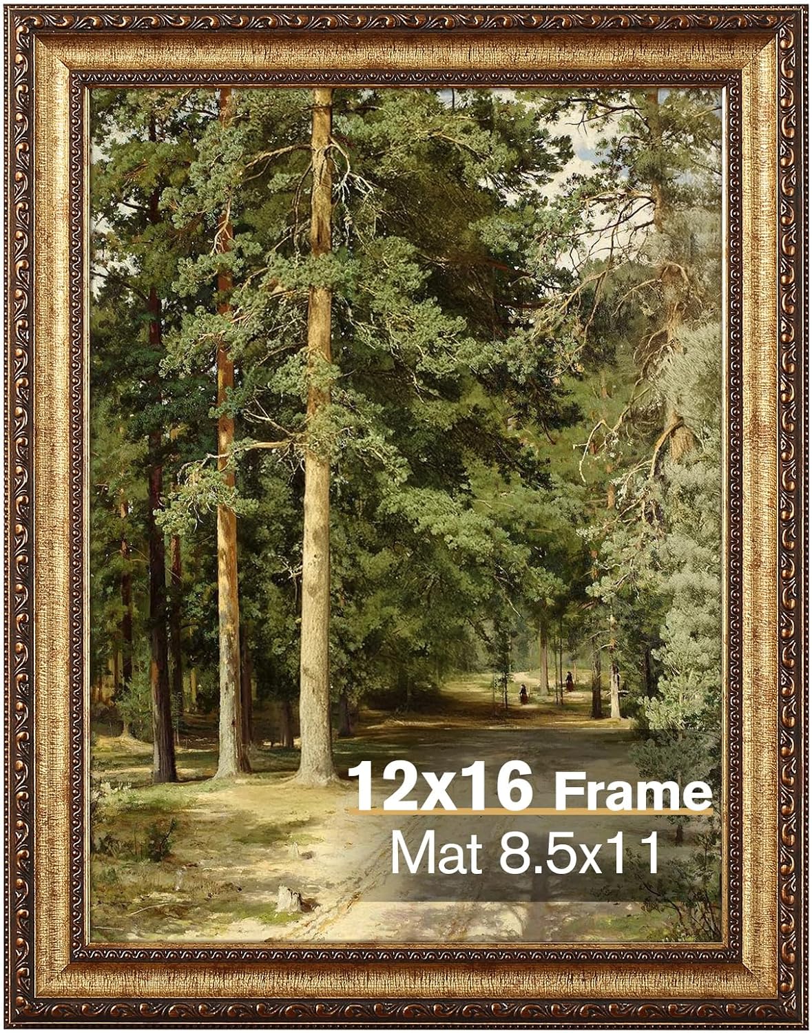 12x16 Antique Bronze Vintage Picture Frame for Home Decor