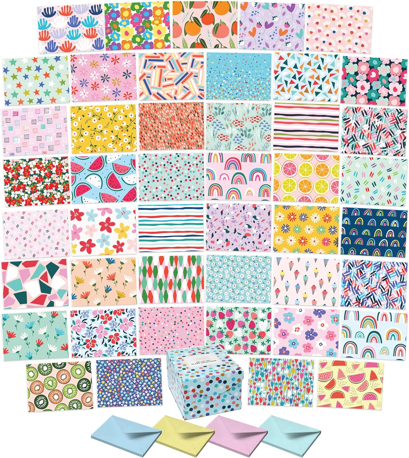 S&O Blank Cards for All Occasions - Vibrant Notecards Set