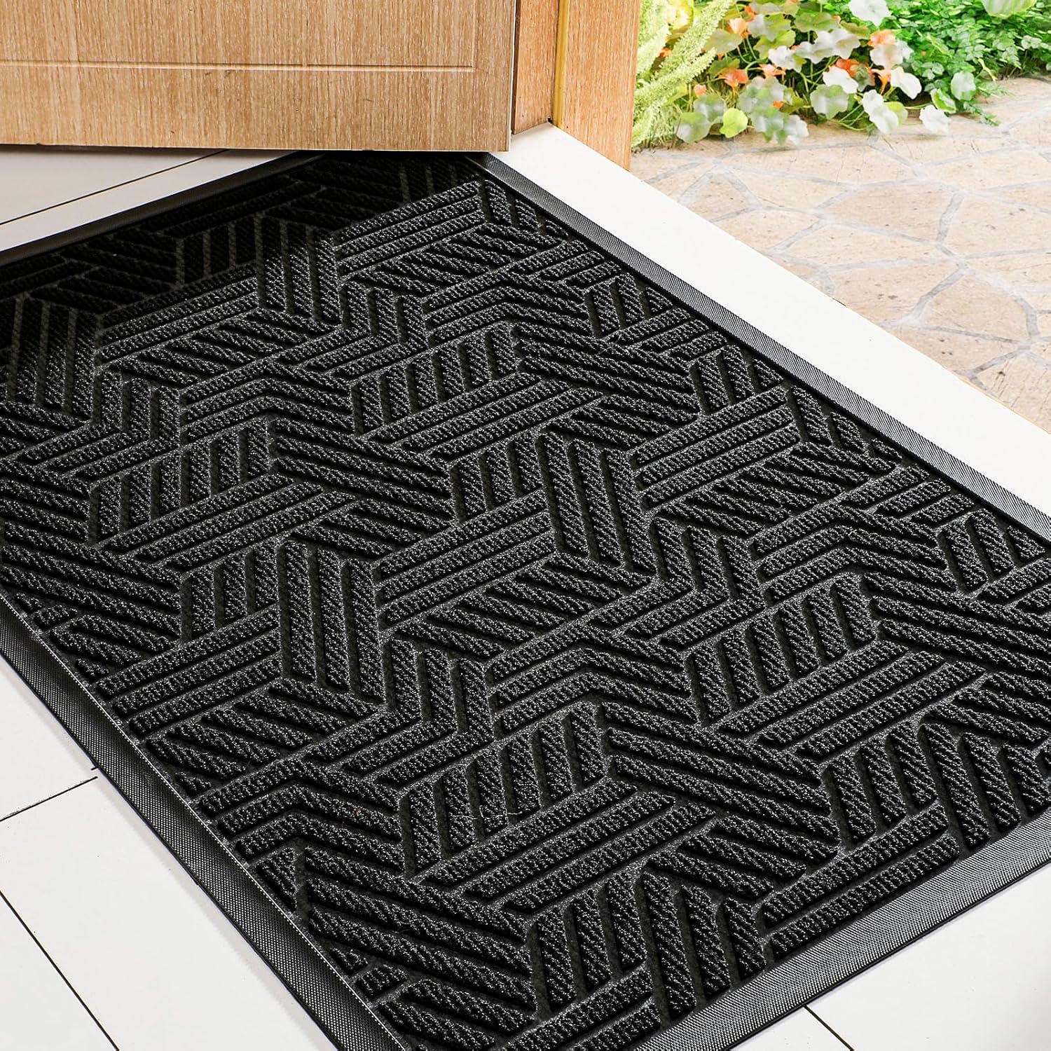 Mibao Durable Outdoor Indoor Mat for Entrance, Non-Slip Design