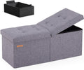 HAUSFRAU 31.5 in Ottoman with Storage - Folding Bench with Flipping