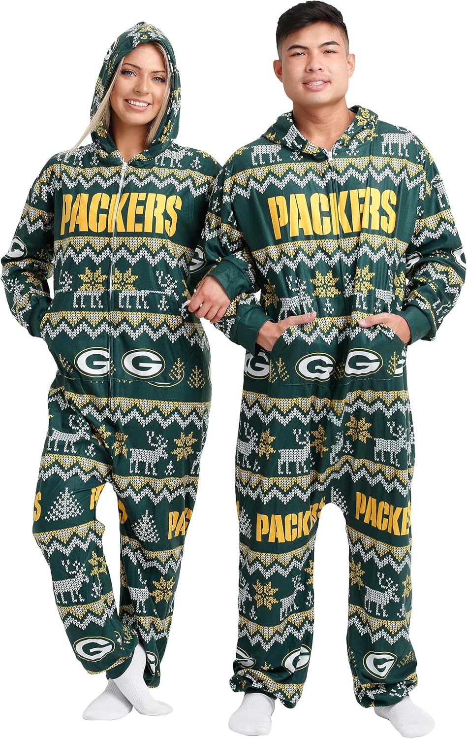 FOCO NFL Team Logo Pajamas One Piece Onsie for Ultimate Comfort