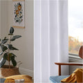 Set of 2 White Cotton Curtains - 108 inch