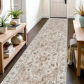 Washable Hallway Runner Rug 3x12 - Non Slip Soft Distressed Runner