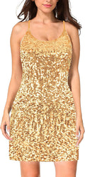 MANER Women's Glitter Sequin Dress Adjustable Spaghetti Strap Shoes