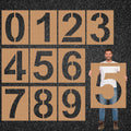 32 Inch Large Number Stencil Kit - Reusable Pavement & Cake Stencils