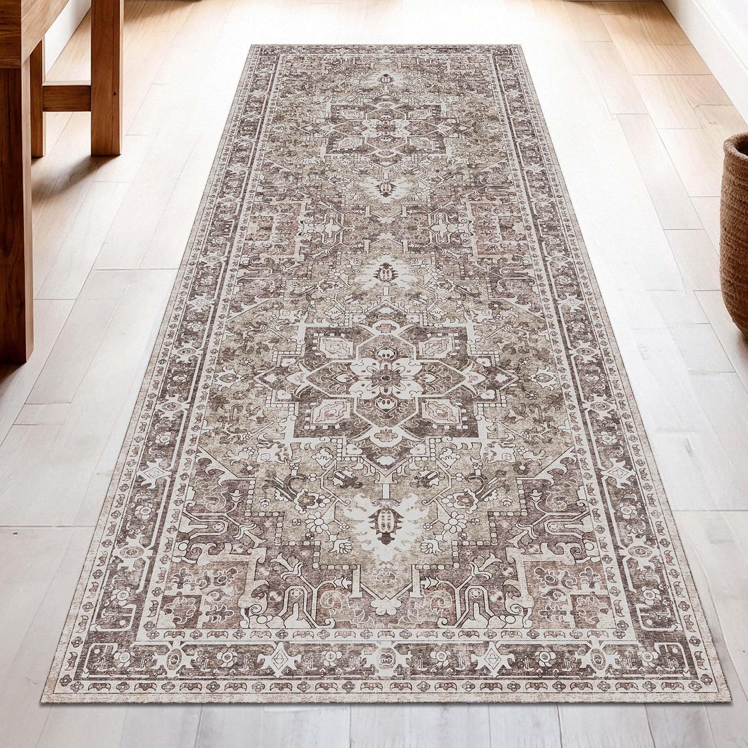 Washable Runner Rug 2.5x8 for Hallways and Entryways