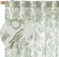 Vangao Floral Linen Blend Curtains for Living Room 96 in Long