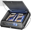 Large Biometric Gun Safe fits 4 pistols - Fast Fingerprint Access