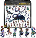7 Seas Set Acrylic Flat Miniatures for Tabletop Games - Double-Sided