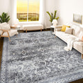 Istana 9x12 Area Rug - Foldable Grey 9 x 12 Rug for Living Room