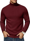 Men's Turtleneck Sweater Lightweight Slim Fit Pullover - Fall/Winter