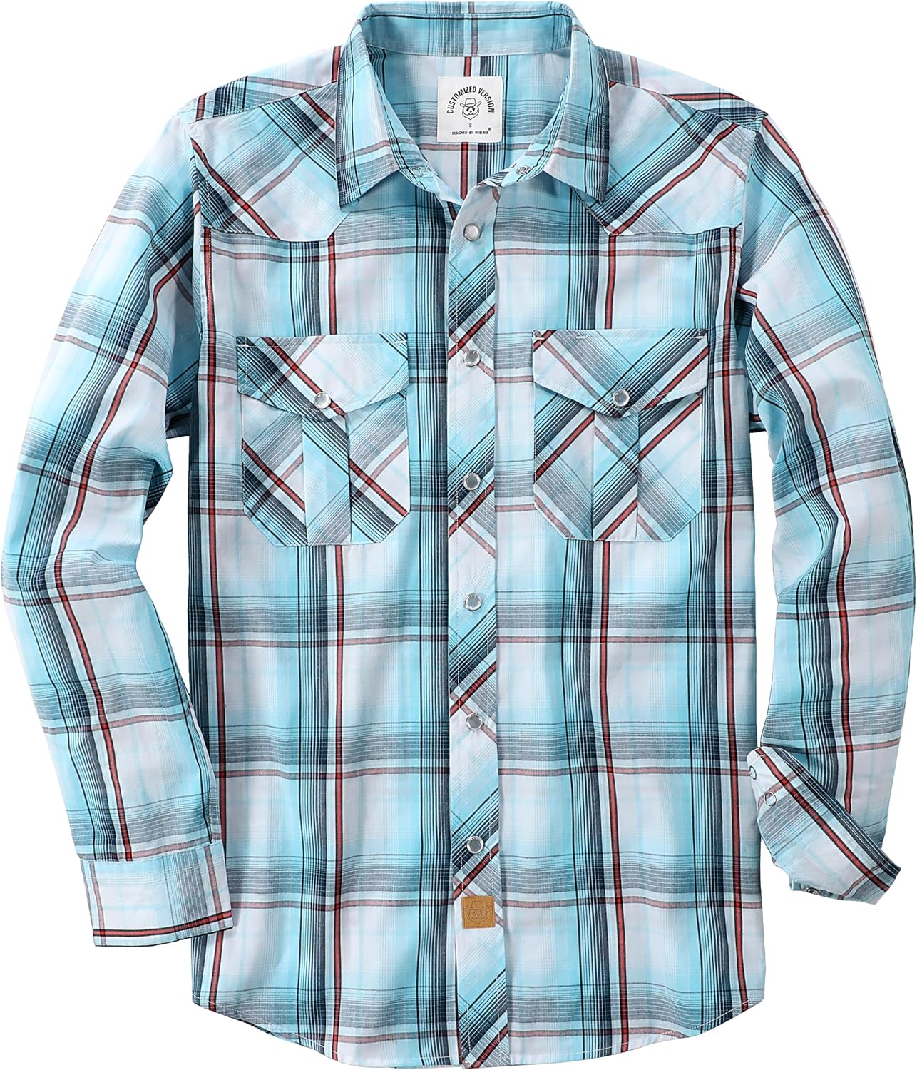 Dubinik Pearl Snap Shirts for Men: Vintage Casual Plaid Style