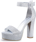 IDIFU IN5 Sabrina Chunky Platform High Heels - Stable 5in Comfort