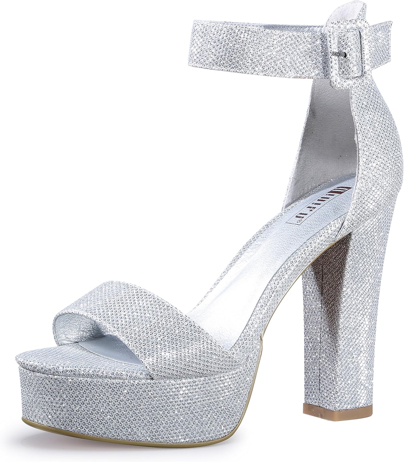 Sabrina Platform Block Chunky High Heels for Women Open Toe