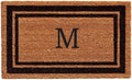 Coir Monogram Doormat 36 in x 72 in Black Border - Durable Entry Mat