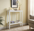 Entryway Table Narrow Console Table with Storage - Classic White
