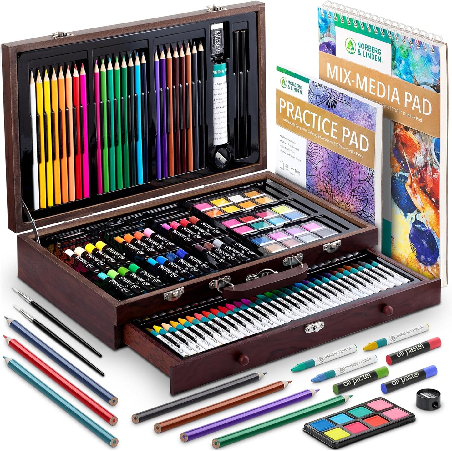 Norberg & Linden 144-Piece Art Set for Creative Minds