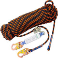 Rope Harness Safety Lanyard 50ft Vertical Roofing Rope - Shock