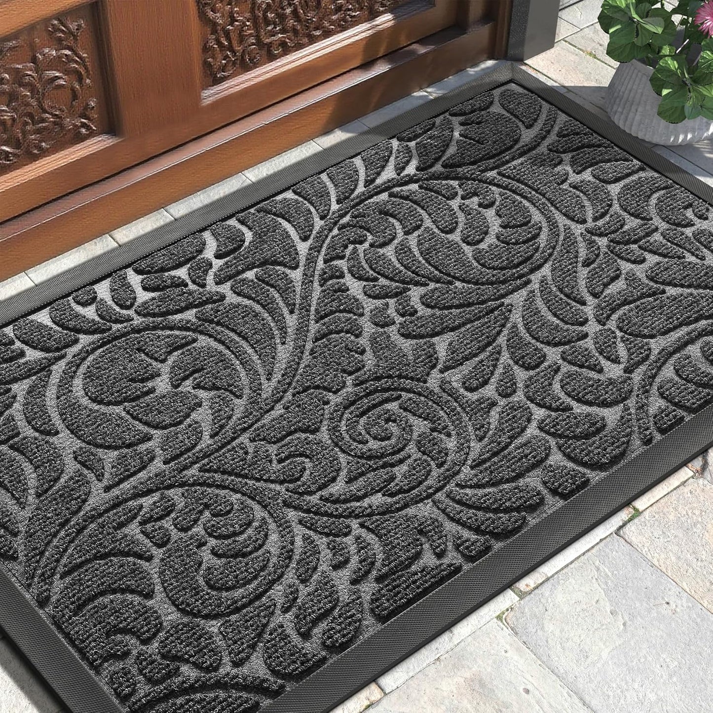 Yimobra Large Door Mat Outside Entrance for Heavy Duty Use