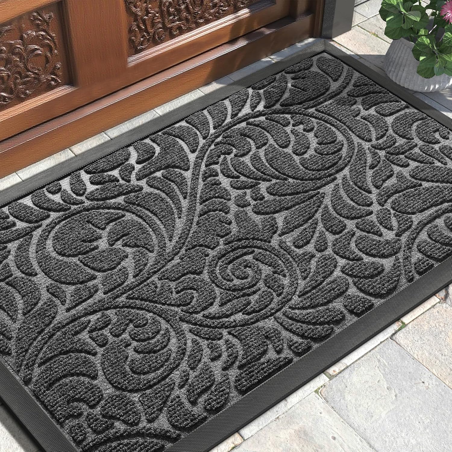 Yimobra Large Door Mat Outside Entrance for Heavy Duty Use