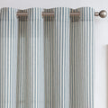 Linen Curtains for Living Room Blue on Beige Striped Design
