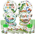 Dinosaur Plates and Napkins Set for 50 Guests - 300 Pcs