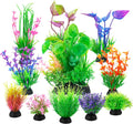 Ameliade Fish Tank Artificial Plants (11 Pieces) - Realistic Plastic