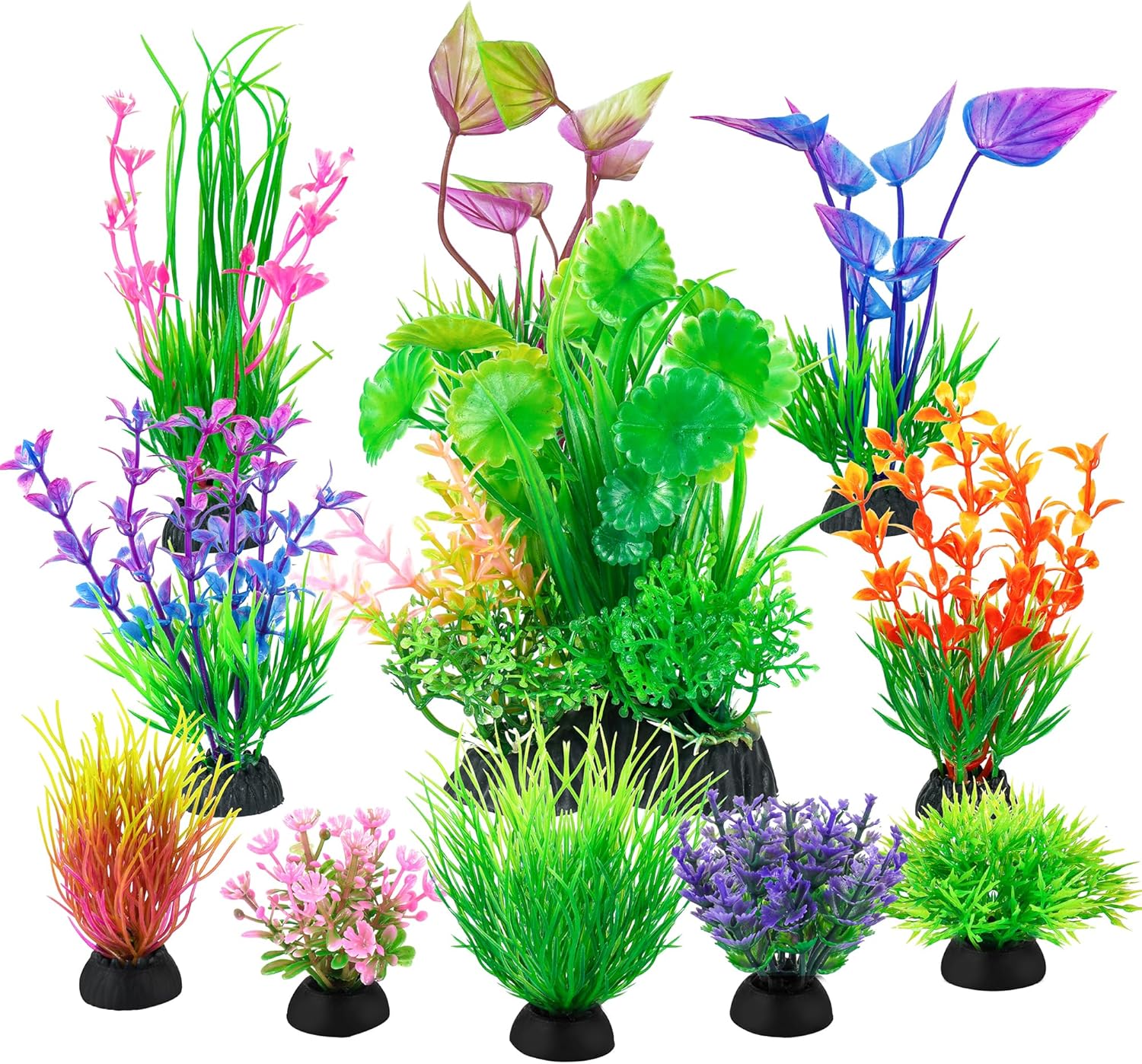 Vibrant 11-Piece Aquarium Grass Set by Ameliade