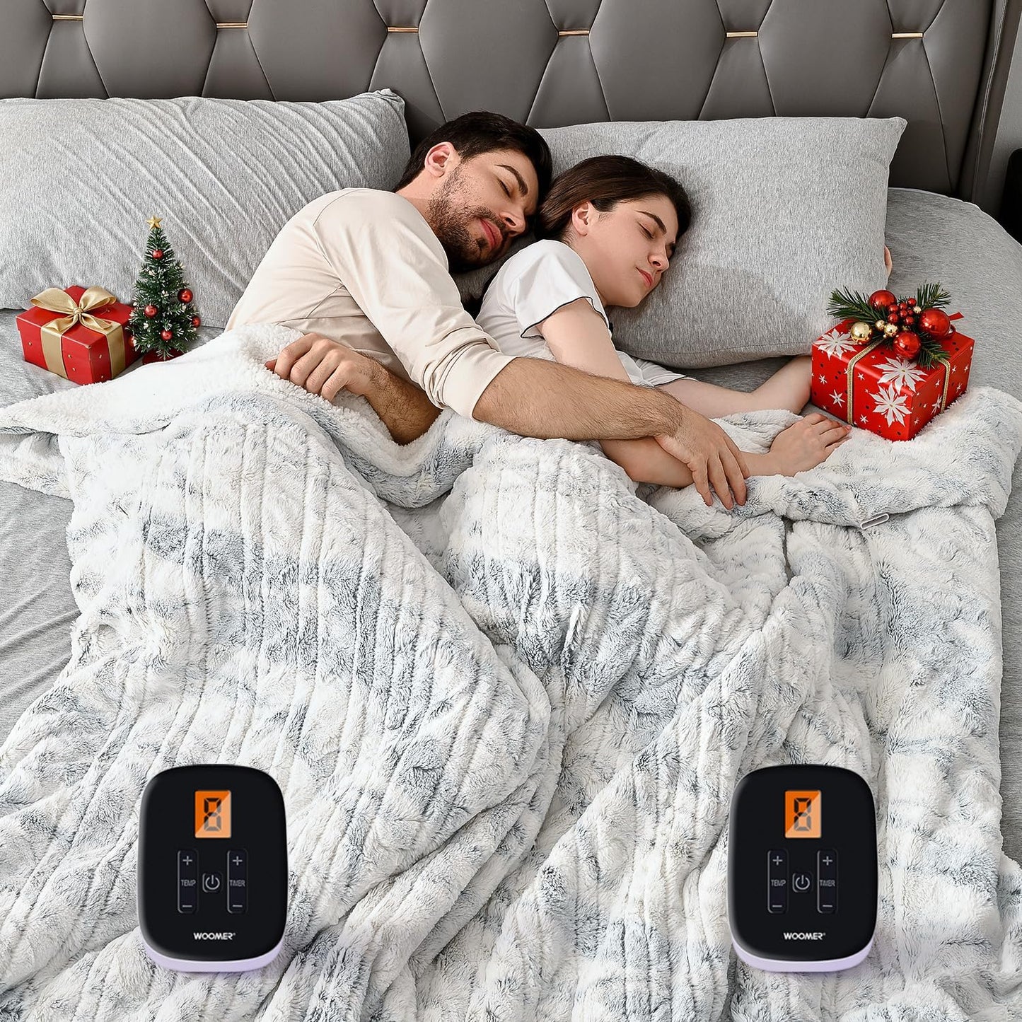 WOOMER Heated Blanket Queen Size Electric Blanket for Comfort