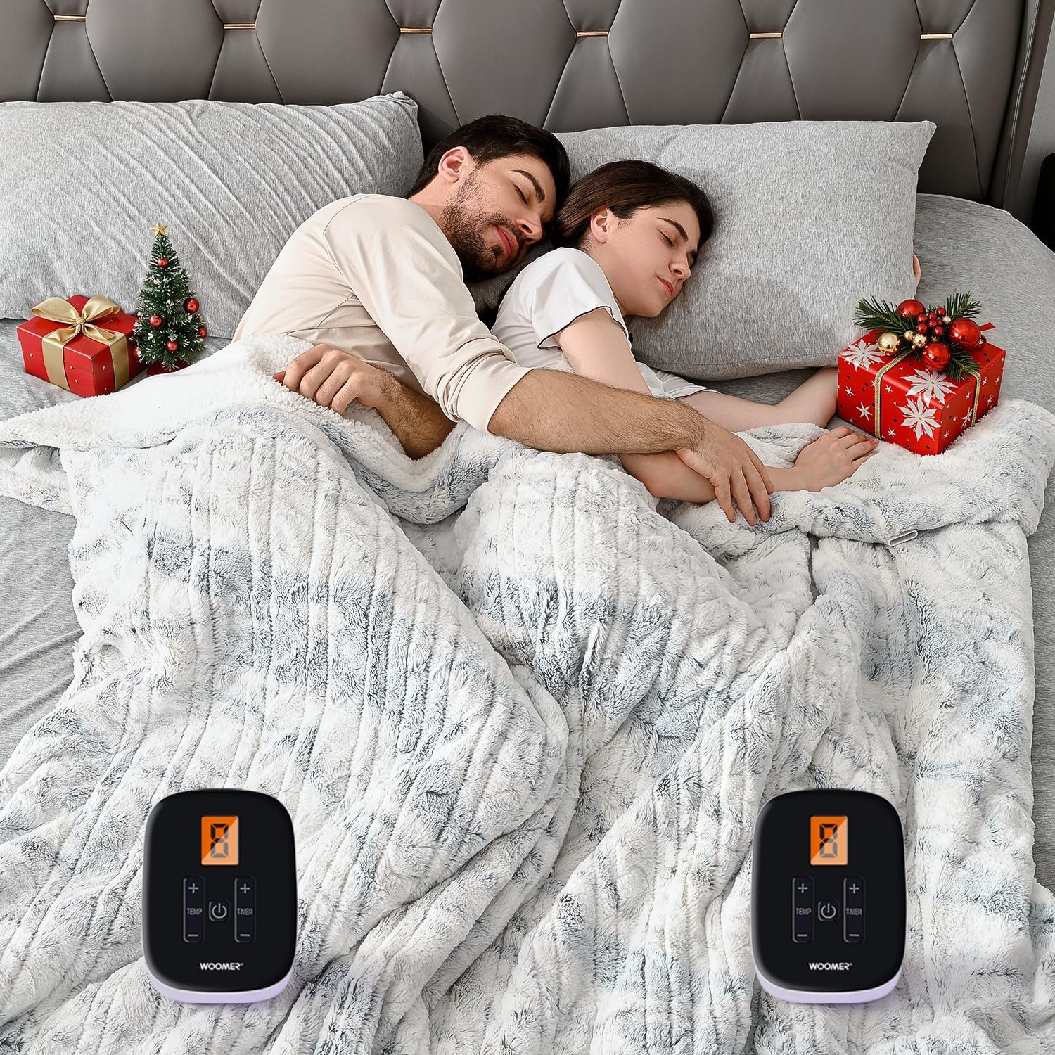 WOOMER Heated Blanket Queen Size Electric Blanket for Comfort