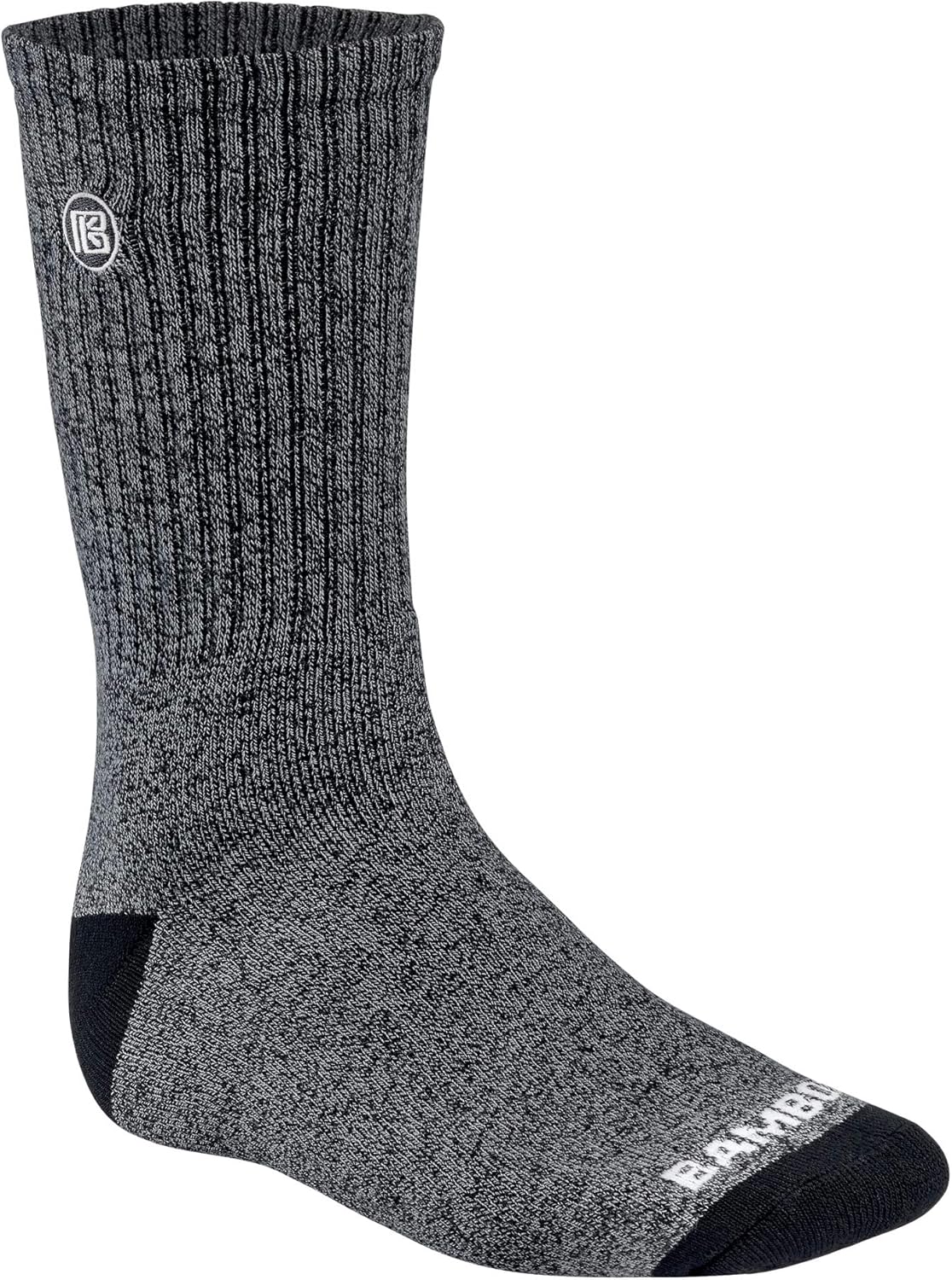 Premium Bamboo Rayon Crew Work Socks for Men - Moisture Wicking